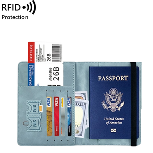 Funda de Pasaporte de Cuero PU Ecológica 2026, Tarjetero, Porta Pasaporte con Logotipo Personalizado por Sublimación, Protección RFID - Product Image 1