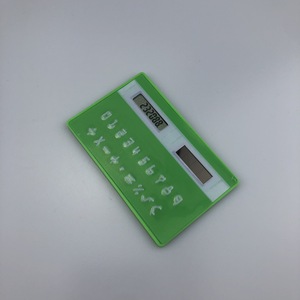 Solar Powered Calculator 8 Digit Display Plastic Card Size 8.6x5.5cm For Trade Shows Promotion - Product Image 2