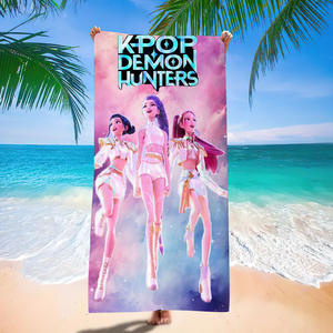 Toallas de Playa K-Pop Demon Hunters al por Mayor, Personalizadas, de Algodón y Poliéster, Suaves para la Piel, de Secado Rápido y Resistentes a la Arena - Product Image 2