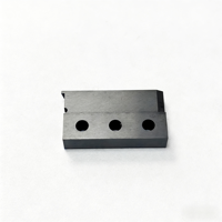 Plaque de positionnement à encoche latérale, usinée CNC de haute précision en acier inoxydable, avec trois trous de fixation