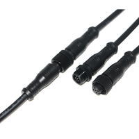 Connecteur métallique M12 2 broches 3 broches 4 broches 5 broches IP67 étanche mâle femelle pour câble d'éclairage LED extérieur