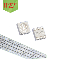 Diode LED UV WEJ 5050 405nm 6 broches 3.3-3.8V SMD avec angle de vision de 120°