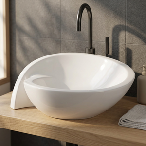 New Modern Round Ceramic Lavabo Sink for Egypt Morocco Bathroom Home Kitchen Sanitary Ware Hand Washbasin India - Product Image 4