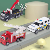 Nouvelle Arrivée Voiture de Police Miniature en Métal Moulé Sous Pression Modèle 1/64 Véhicule à Rétrofriction Jouet de Collection