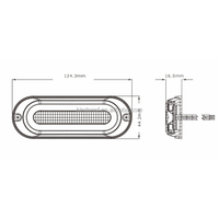 ECE R65 R10 Aprobado 18W6 LED Montaje en superficie Luces estroboscópicas con marcador lateral Señal de giro de freno inverso SA7003