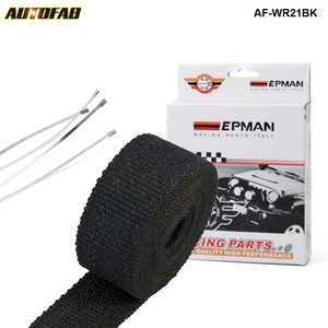 AUTOFAB-negro Turbo colector de calor de escape térmico de la cinta + inoxidable lazos <span class=keywords><strong>2</strong></span> "X 25" EP-WR21BK - Product Image 2