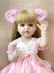 Lindo dulce esmaltado niña <span class=keywords><strong>reborn</strong></span> bebé ojos grandes serie látex bebé niña juguetes delicado lavable - Product Image 3