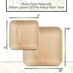 Promotion OK COMPOST HOMEAssiettes Areca de palme à usage de canne à sucre en bagasse biodégradable écologique d'Ind - Product Image 2