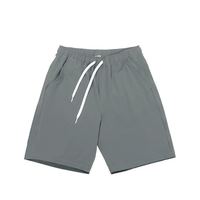 Shorts de course d'été pour hommes en soie glacée, avec cordon de serrage, couleur unie, taille basse, respirants, séchage rapide, pour fitness et sports de plein air