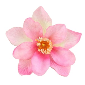 Design moderno decorativo fai da te fiore artificiale 2 strati di teste di boccioli di Sayuri simulazione panno di seta giglio fiori testa - Product Image 1