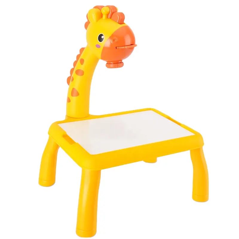 ITTL Wholesale Hot Selling Educational Drawing Toy Painting Table Kids Drawing Projector Learning Desk with Light Music