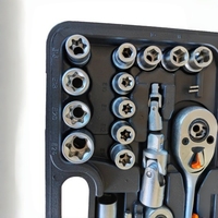Juego de Herramientas Manuales Combinadas para Reparación de Automóviles, 108 Piezas, Suministro de Fábrica, Juego de Llaves de Trinquete, Destornilladores y Vasos