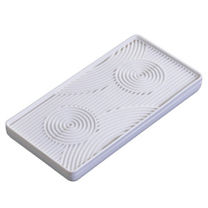 Kung Fu <b>Tea</b> <b>Set</b> Small Travel <b>Tea</b> Tray White Rectangular Portable Dry Brewing Tray With Lid For Home Car Use - Product Image 4