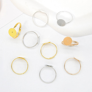 Round Disc Metal <b>Ring</b> Holder Adjustable Adhesive Setting For <b>Ring</b> Making 10mm Jewelry Accessory - Product Image 1