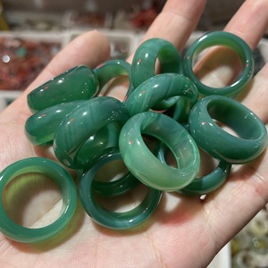 9 Soorten Diverse Brede Kleurrijke Agaat Edelsteen Jade Natuursteen Band Ring Mannen Vrouwen - Product Image 1
