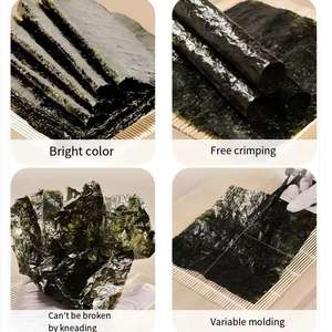 Feuilles d'algues essentielles pour la préparation de sushis bio - 50 feuilles par paquet, qualité <span class=keywords><strong>sushi</strong></span>, légèrement grillées, faciles à utiliser pour des sushis maison gourmet - Product Image 2