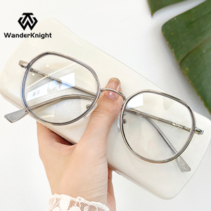 Bán buôn TR90 kết hợp kim loại cảnh tượng khung phụ nữ quang thời trang kính chống ánh sáng màu xanh chặn - Product Image 2