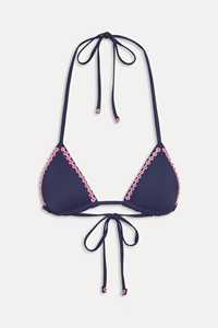 Ensemble <span class=keywords><strong>de</strong></span> bikini bleu plissé personnalisé <span class=keywords><strong>en</strong></span> gros avec haut à col <span class=keywords><strong>en</strong></span> <span class=keywords><strong>V</strong></span> et <span class=keywords><strong>bas</strong></span> string, <span class=keywords><strong>maillot</strong></span> <span class=keywords><strong>de</strong></span> bain <span class=keywords><strong>de</strong></span> luxe deux pièces pour femme - Product Image 6