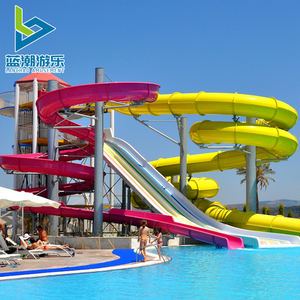 Attrezzature da gioco in fibra di vetro parco piscina Slide grande piscina scivolo altre attrezzature da gioco d'acqua - Product Image 4