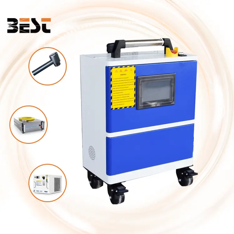 Portable jpt pulse laser cleaning 100W 200w 300W for metal wood stone paint dust oil