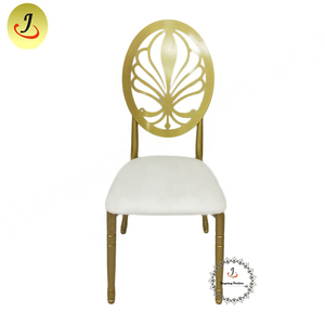 Precio al por mayor de boda muebles de metal oro elegante cristal hierro comedor Silla de eventos - Product Image 5