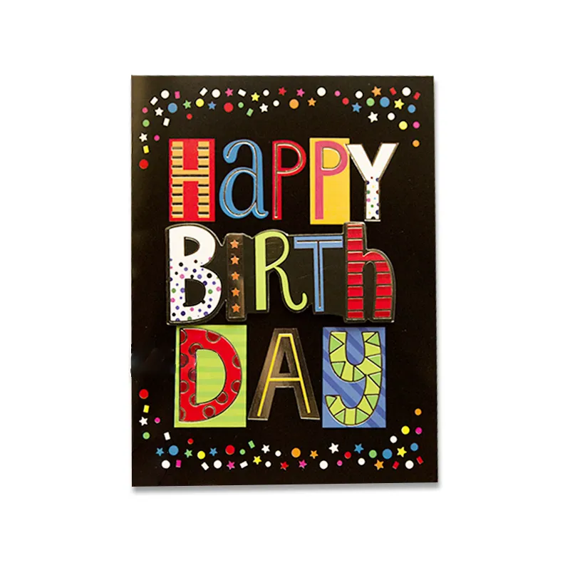 China musical & led lights birthday cards fold greeting cards happy birthday pop up music card with sound