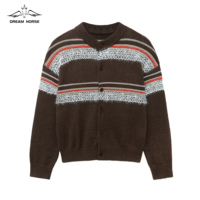 AiNear Großhandel Custom Logo Design Oem & Odm Hersteller Langarm Rundhals ausschnitt Knöpfe Herren Mohair Strickjacke