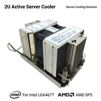 Refroidisseur de processeur actif 2U pour serveur, compatible Intel LGA4677 LGA4189 AMD SP5, dissipateur à haute puissance thermique avec ventilateur PWM, base en cuivre, qualité centre de données