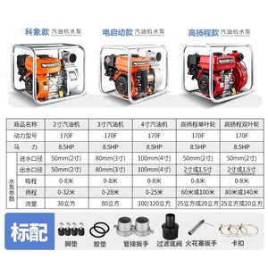 Powered Water Pump 8.5HP Orange Self Priming Irrigation Pump for Agricultural Use - Product Image 3