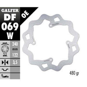 Disque de frein arrière Galfer Wave pour Honda CR 250 02-07 Iron Front Rotor Utilisé Condition pour les modèles Acura Accord Legend - Product Image 1