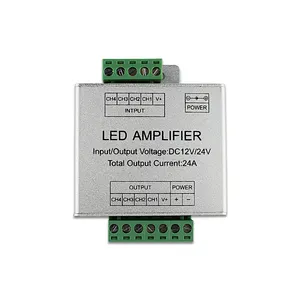 Werksverkauf 12 V 24 V Aluminiumgehäuse 4-Kanal Hochgeschwindigkeits-PWM-Leistung LED RGBW Verstärker für RGBW LED-Leinstrahler