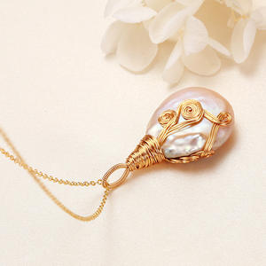 Pendentifs et breloques en perles d'eau douce de Zhuji, personnalisés en usine, bijoux en perles véritables transfrontaliers pour l'Europe et l'Amérique, Ballack Winding - Product Image 4