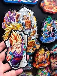 DM Wholesale <span class=keywords><strong>Dragon</strong></span> <span class=keywords><strong>Z</strong></span> Balls Imán para nevera, Bolsa sorpresa, Arte de boceto dibujado a mano, Adhesivo acrílico 3D troquelado, Decoración de anime de Goku y Vegeta - Product Image 4