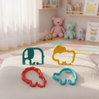 Jouet Éducatif Anneaux Connectables Colorés pour Bébé, Thème Animalier, 24 Pièces, pour Poussette, Porte-Bébé, Siège, 0-24 Mois, Jouets en Gros
