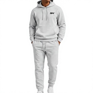 Ensemble de survêtement pour homme avec coutures renforcées, pantalon de jogging assorti, vêtements de sport respirants en coton, qualité d'exportation - Product Image 1