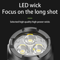 Mini lampe torche rechargeable par USB à 3 LED, porte-clés, clip de poche, étanche, portable, camping, EDC, urgence