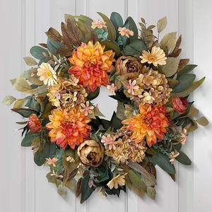 Corona de Flores Preservadas Hecha a Mano, Coronas de Rosas Naturales Eternas para Decoración del Hogar, Decoración de Pared de Lujo para Bodas - Product Image 6