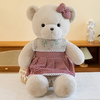 Haute qualité mignon amant mariage couple ours en peluche en gros doux ours en peluche belle robe peluche poupées en peluche pour les cadeaux