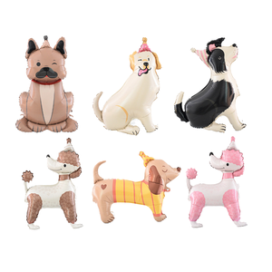 Ballons de fête d'anniversaire pour chien, motifs de races variées, y compris <span class=keywords><strong>Caniche</strong></span>, Teckel, Berger, Bouledogue, <span class=keywords><strong>Labrador</strong></span>, pour les propriétaires d'animaux - Product Image 1