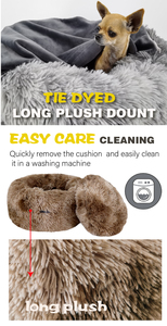 <span class=keywords><strong>2026</strong></span> Luxuriöses Rundes Donut-Hundebett Weiches Plüsch-Design für Kleine und Große Hunde Perfektes Warmes Bett für Katzen Niedlicher Stil - Product Image 5