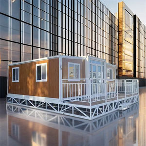 Pequeña casa contenedor extensible de lujo de 20 pies, módulo prefabricado de 3 dormitorios, cocina, 2 pisos, casa pequeña de lujo para Centro Comercial - Product Image 2