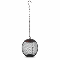 Couverture de dôme en maille métallique pour mangeoire à oiseaux avec chaîne de suspension, cage à nourriture ouverte, design décoratif pour jardin et cour, antique, résistant à la rouille, écologique