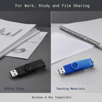 Flashdisk USB Putar Logo Kustom 32GB USB 2.0 Pen Drive Grosir Gantungan Kunci Promosi Memory Stick