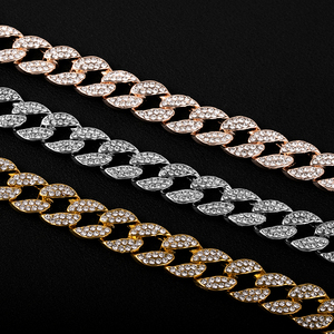 Bijoux Hip Hop Miami à maillons cubain de 36 pouces pour hommes et femmes avec strass <span class=keywords><strong>en</strong></span> cristal, prix de gros bon marché - Product Image 4