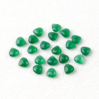 Agate verte naturelle avec une facettes triangulaire épaisse, pierre précieuse naturelle en vrac pour la fabrication de bijoux, taille personnalisée, agate verte de haute qualité