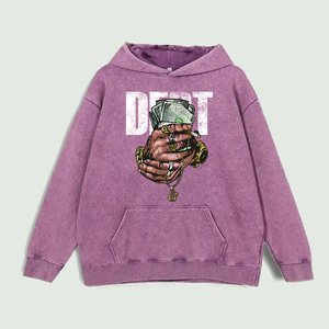 Sudadera con Capucha Debt Graphic 100% Algodón, Almacén en EE. UU., 6 Colores - Product Image 4