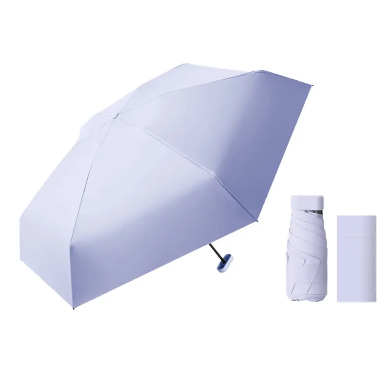 Windproof khuyến mãi Chất lượng cao viên nang Ô Cá nhân kem chống nắng xách tay mini ô với biểu tượng tùy chỉnh