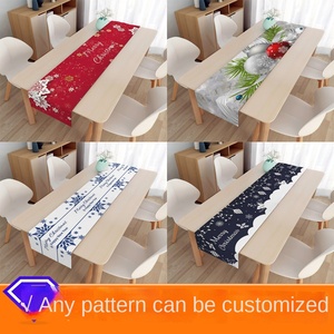 नए आधुनिक क्रिसमस मुद्रित लिनन टेबलटॉप और लाइनर क्रॉस-बॉर्डर हॉलिडे सजावटी लंबे टेबल रनर प्लेसमेट उपहार - Product Image 2