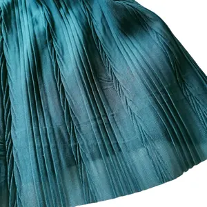 woven textile 100% polyester pleated skirts decoration fabric with pleats