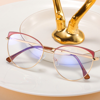 MS 82006 2023 nuevo diseñador de moda para mujer gafas de ojo de gato Metal Anti-Luz Azul miopía gafas ópticas marco logotipo personalizado